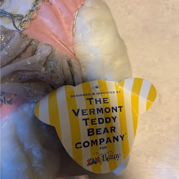 Vermont Ballerina white plush teddy bear. - Picture 6 of 6